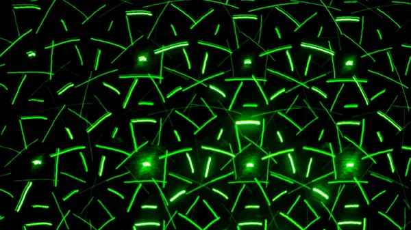 Desenho Uma Parede Preta Com Laser Verde Desenho Abstrato — Fotografia de Stock