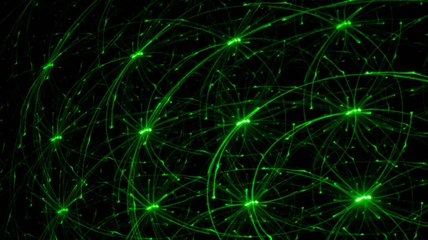 Kresba Černé Zdi Zeleným Laserem Abstraktní Kresba — Stock fotografie
