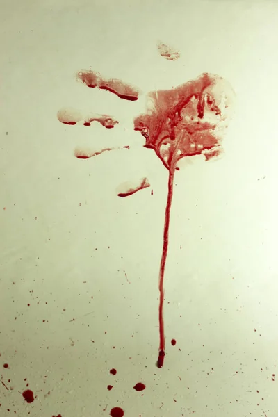รอยแดงของปาล มเล อดบนพ นหล ขาวใกล — ภาพถ่ายสต็อก