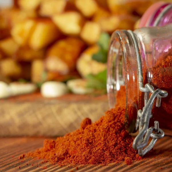 Paprika Poeder Fotografie Close — Stockfoto