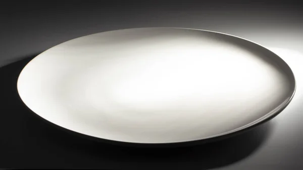 White Plate Isolated White Background Close — Stock Photo, Image