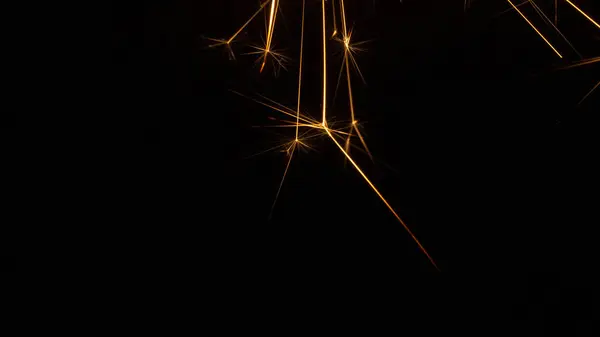 Christmas Sparkler Isolated Black Background Bengal Fire Close — Stock Photo, Image