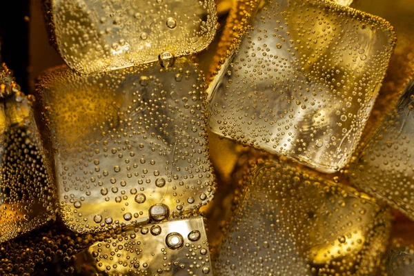 Close View Ice Cubes Drink Background — Stock Photo, Image