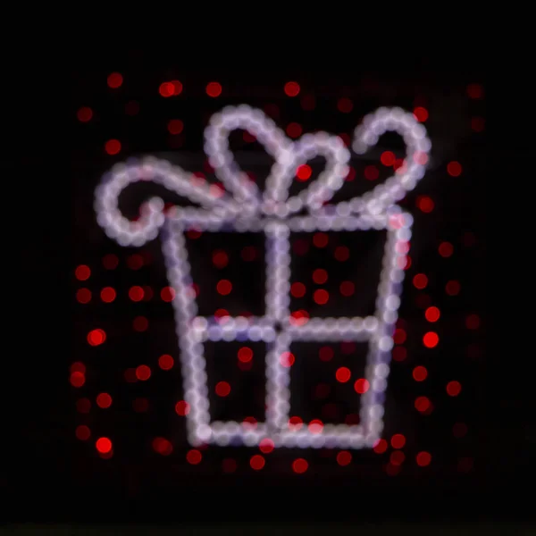 Christmas Decorations Symbol Made Bokeh Garland Defocus Close — Stock Photo, Image