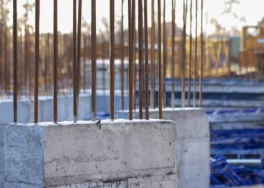 Bir ev yapım aşamasında olmadan açık duvar parçası