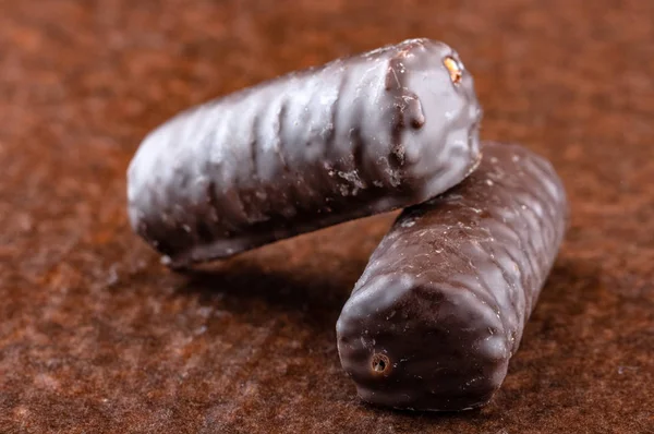 Chocoladerepen Bruine Papieren Achtergrond Close — Stockfoto