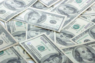 Para amerikan yüz dolarlık banknotlar doku ile Arka plan