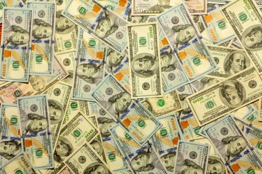 Para amerikan yüz dolarlık banknotlar doku ile Arka plan