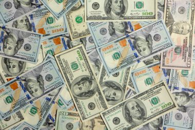 Para amerikan yüz dolarlık banknotlar doku ile Arka plan
