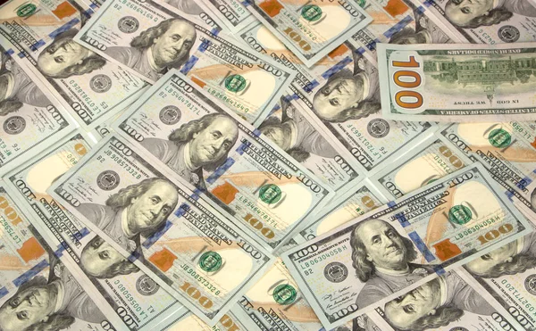 Hintergrund Mit Geld Amerikanische Hundert Dollar Scheine Textur — Stockfoto