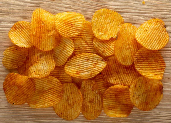 Textura frita papas fritas doradas, primer plano —  Fotos de Stock