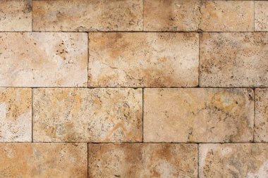 Yüksek kaliteli traverten veya terminat duvar. Arka plan veya döşeme için boş