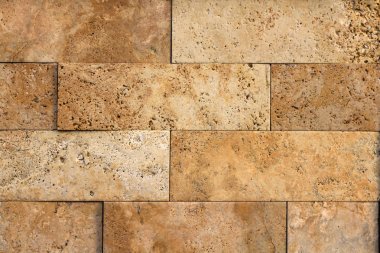 Yüksek kaliteli traverten veya terminat duvar. Arka plan veya döşeme için boş