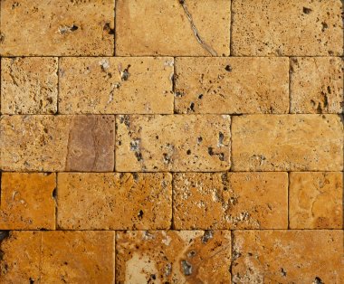 Yüksek kaliteli traverten veya terminat duvar. Arka plan veya döşeme için boş