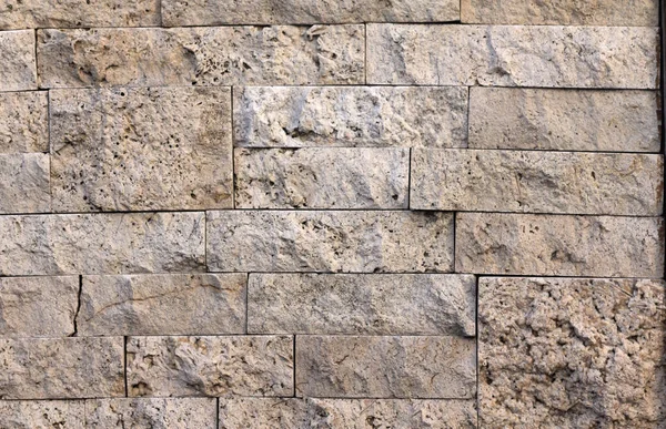 Ściana wysokiej jakości trawertyn lub thermolith. Pusta dla tła lub kafelka — Zdjęcie stockowe