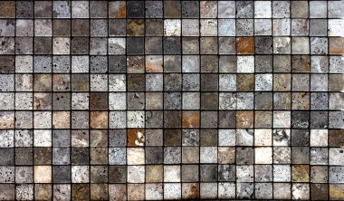 Traverten karo seramik, mozaik kare tasarım dikişsiz doku