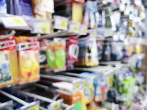 Sklep supermarket rozmycie tła z bokeh abstrakcyjne — Zdjęcie stockowe