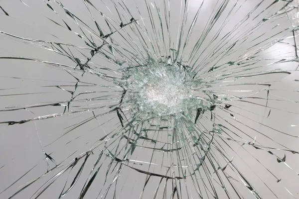 Cracked glass on a white background texture — Stock Photo, Image