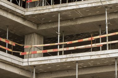 modern concrete structure, building under construction background