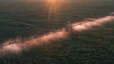 Drone görünümünde otomatik sulama sistemi