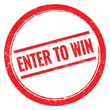 GİRİŞ kırmızı grungy yuvarlak pul işareti kazanmak için.