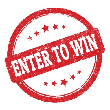 GİRİŞ kırmızı grungy yuvarlak pul işareti kazanmak için.