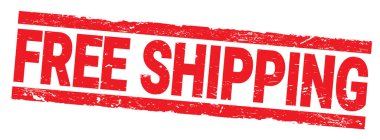 Ücretsiz Sevkiyat Kırmızı grungy dikdörtgen mühür işareti.