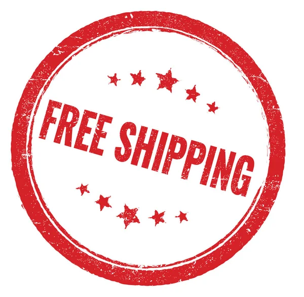 Free Shipping Red Grungy Stamp Sign — Stock Photo, Image