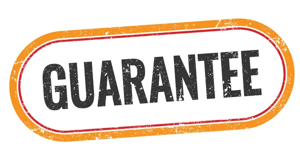 Guarantee Orange Black Stamp — Stock Photo, Image