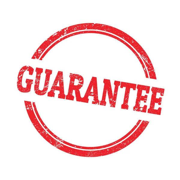 Guarantee Kırmızı Yuvarlak Damga — Stok fotoğraf