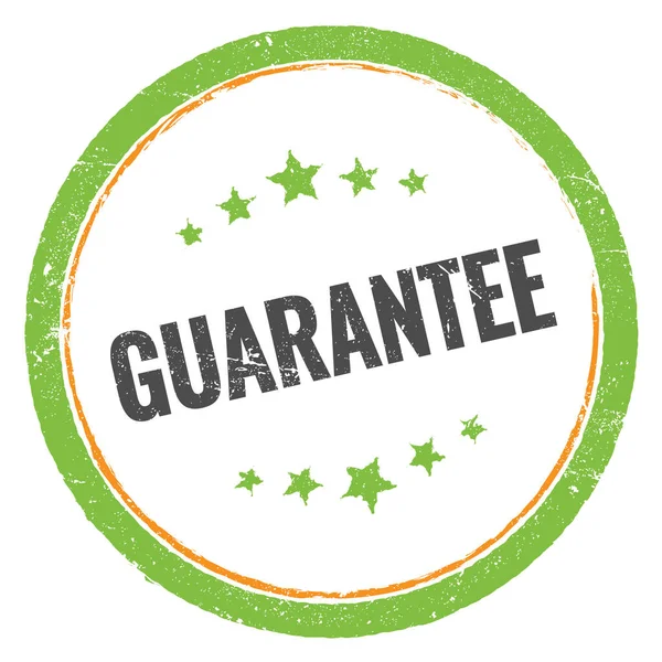 Guarantee Zelené Černé Razítko — Stock fotografie