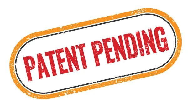 Patent Pending Red Orange Gri Rectangle Gramp Sign — стоковое фото