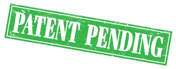 Patent Pending Zielony Prostokąt Grungy Znak Znaczka — Zdjęcie stockowe