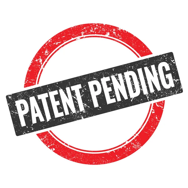 Patent Pending Μαύρο Κόκκινο Grungy Στρογγυλή Σφραγίδα Υπογράψει — Φωτογραφία Αρχείου