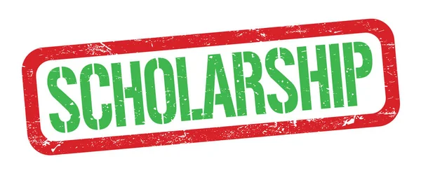 Scholarship Selo Retângulo Vermelho Verde — Fotografia de Stock