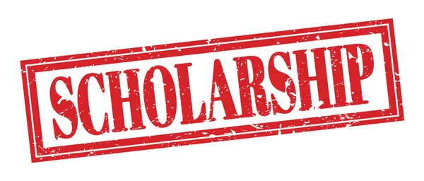 Scholarship Selo Grungy Vermelho — Fotografia de Stock