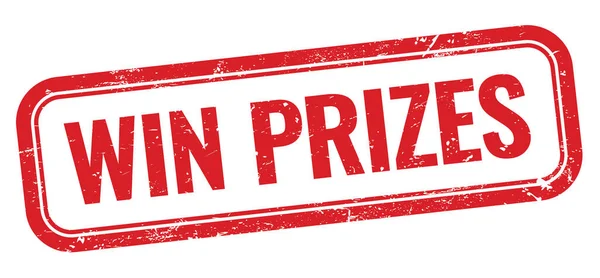 Win Prizes Punainen Suorakulmio Leima — kuvapankkivalokuva