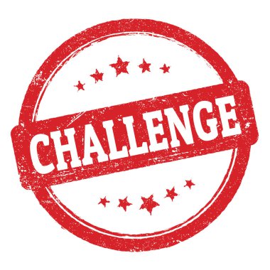 CHALLENGE kırmızı yuvarlak damga.