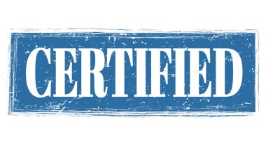 Mavimsi dikdörtgen damgalı.