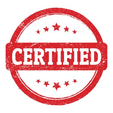 KURUMLU kırmızı yuvarlak damga.