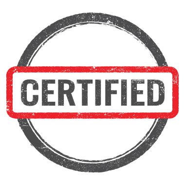 KURUMLU kırmızı siyah yuvarlak damga.