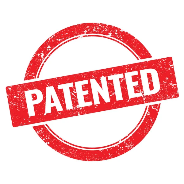 Patented Kırmızı Yuvarlak Damgası — Stok fotoğraf