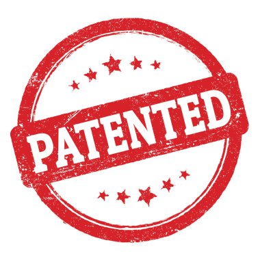 PATENTED kırmızı yuvarlak damgası.