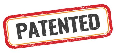 PATENTED kırmızı siyah damgası.