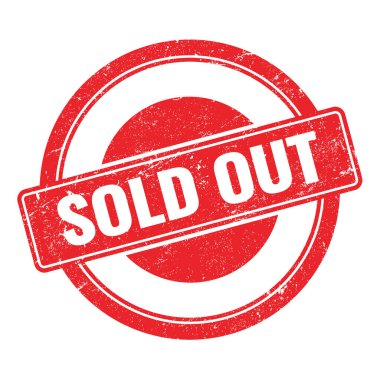 Biletler tükenmiş siyah yeşil yuvarlak damga.