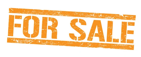 Prodej Oranžové Obdélníkové Razítko — Stock fotografie