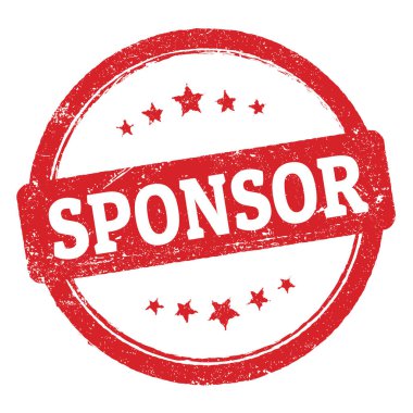 SPONSOR kırmızı yuvarlak damga.