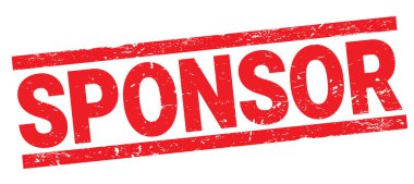 SPONSOR kırmızı grungy pulu.