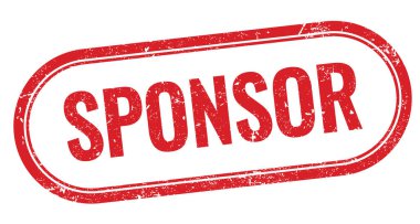 SPONSOR kırmızı grungy pulu.