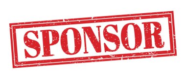 SPONSOR kırmızı grungy pulu.